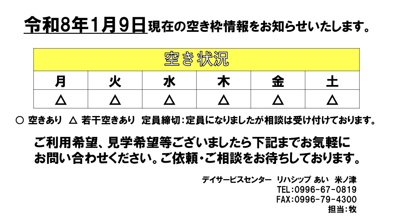 デイ米ノ津　1月